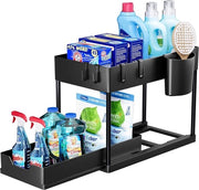 Ottimizzazione Onder-Zink 2-Livello con Carrello Estensibile - Multifunzionale per Cucina e Bagno