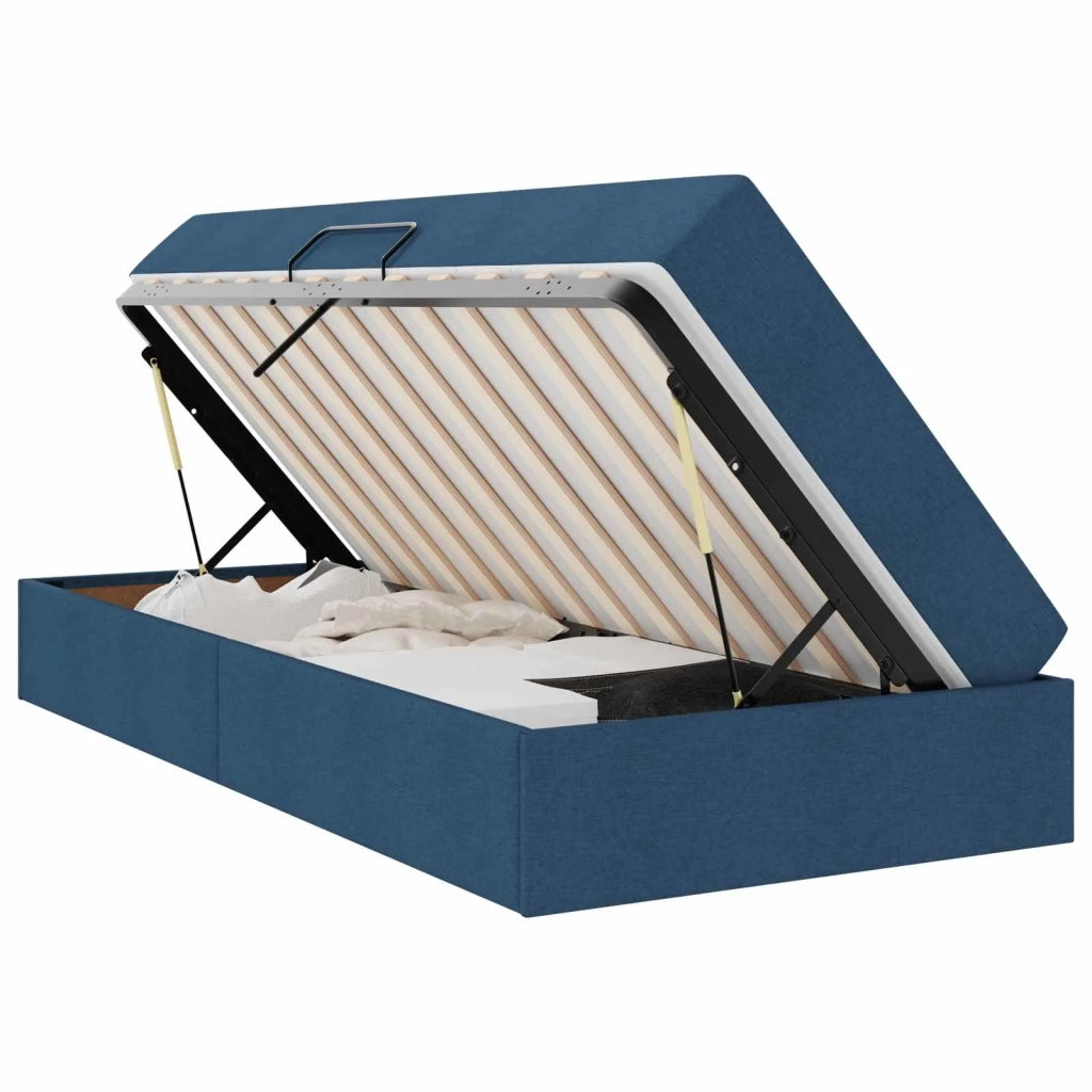 Letto con contenitore e materasso Blu 90 x 190 cm Poliestere 3399633