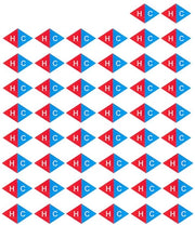 Etichette di temperatura a doppia faccia 50 pezzi - Adesivi autoadesivi - Acrilico - Caldo/Freddo - Rosso/Blu - 29 x 19,5 mm - Etichette di identificazione