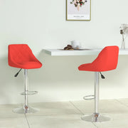 Sgabelli da Bar 2 pz Rossi in Similpelle 335181