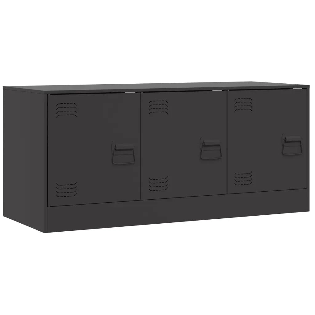 Mobile TV Nero 99x39x44 cm in Acciaio 841643