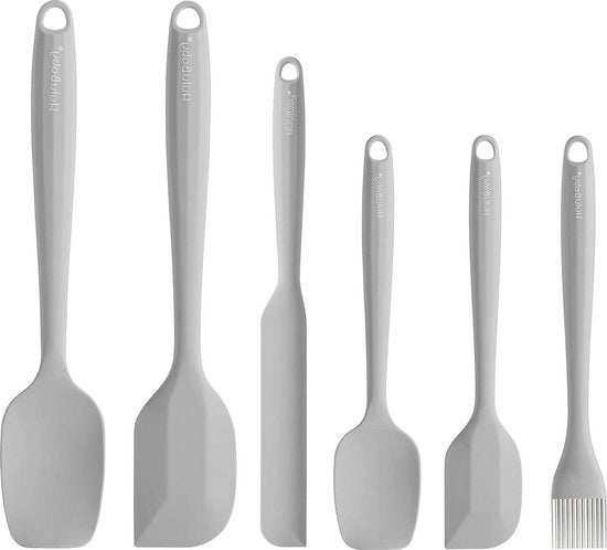Set di Spatole Permanente a 6 Pezzi - Resistente al Calore fino a 900 °F - Grigio