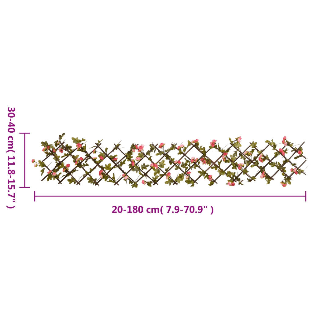 Traliccio Edera Artificiale Espandibile Rosa Scuro 180x20 cm CFW3523911