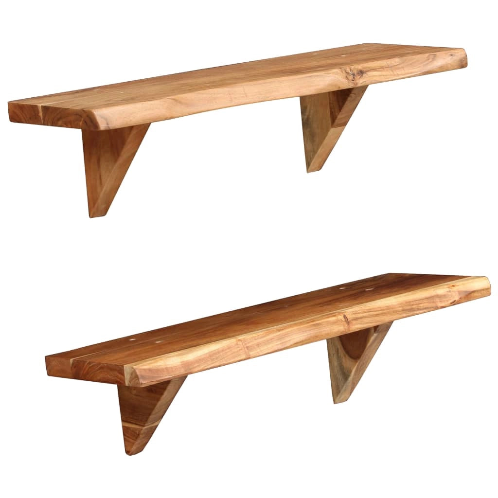 Scaffale di design da parete 2 pezzi 60 cm legno massello 2702230/2