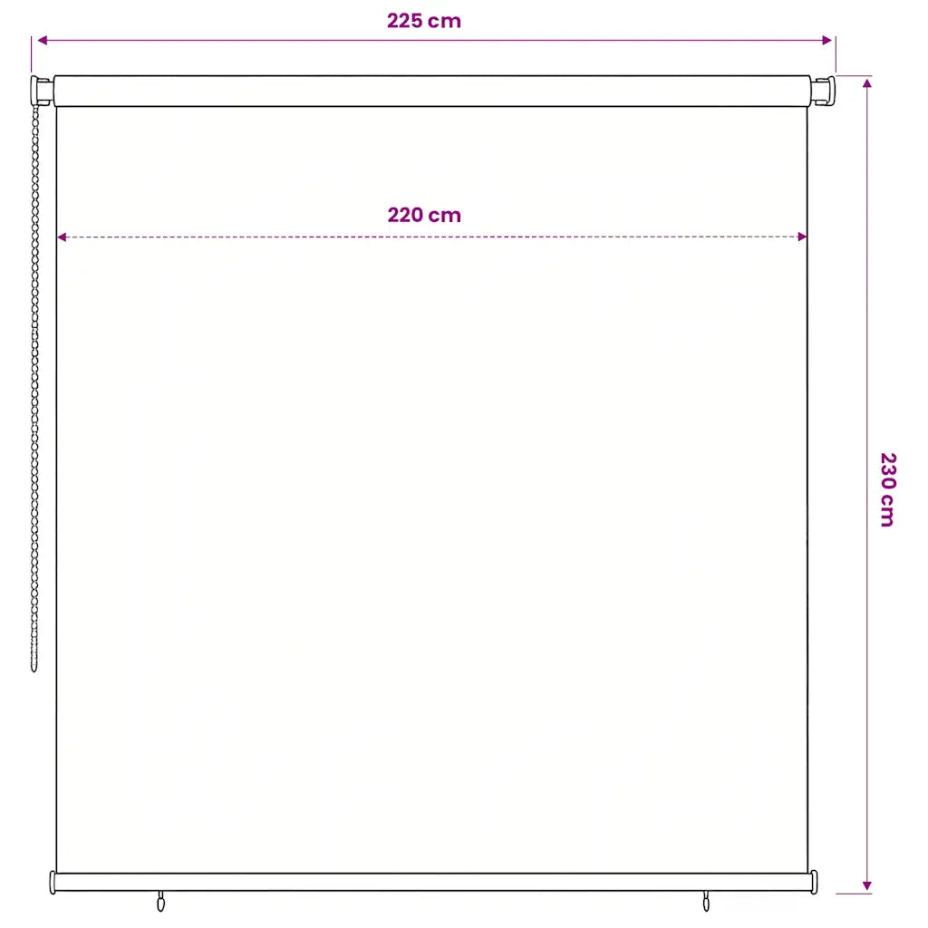 Tenda a Rullo per Esterni 245(L)x230(A) cm nera 312961