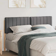 Testiera imbottita Marrone e grigio scuro 160 cm Pino massello 880169