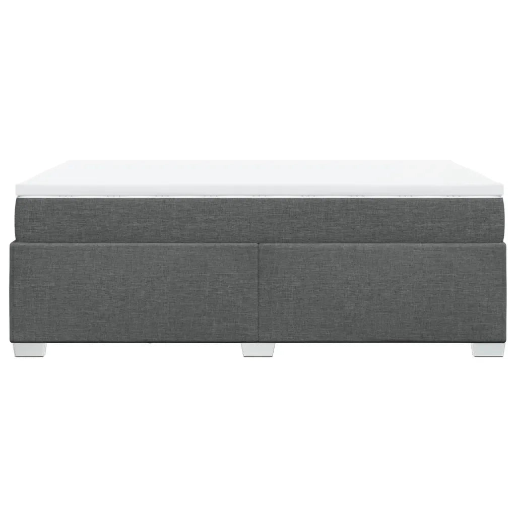 Giroletto a Molle con Materasso Grigio Scuro 120x200 cm Tessuto 3285124