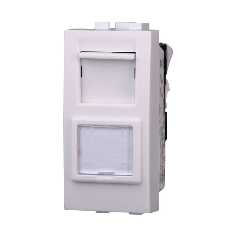 Connettore Rete Presa Dati RJ45 CAT6 Colore BIANCO Compatibile Con Bticino Living Light
