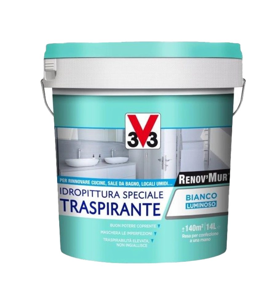 Idropittura Traspiarente Bianco Luminoso 14Litri