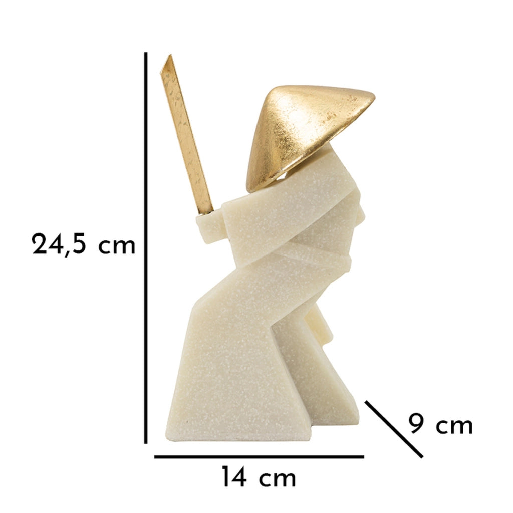 Scultura Giappone 2, Bianco, Poliresina, 14x9x24,5 cm