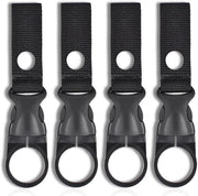 Supporto carne con cinghia - 4 pezzi - Nylon - Nero - Adatto per attività all'aperto