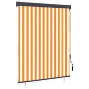 Tenda a Rullo per Esterni 140x250 cm Bianco e Arancione