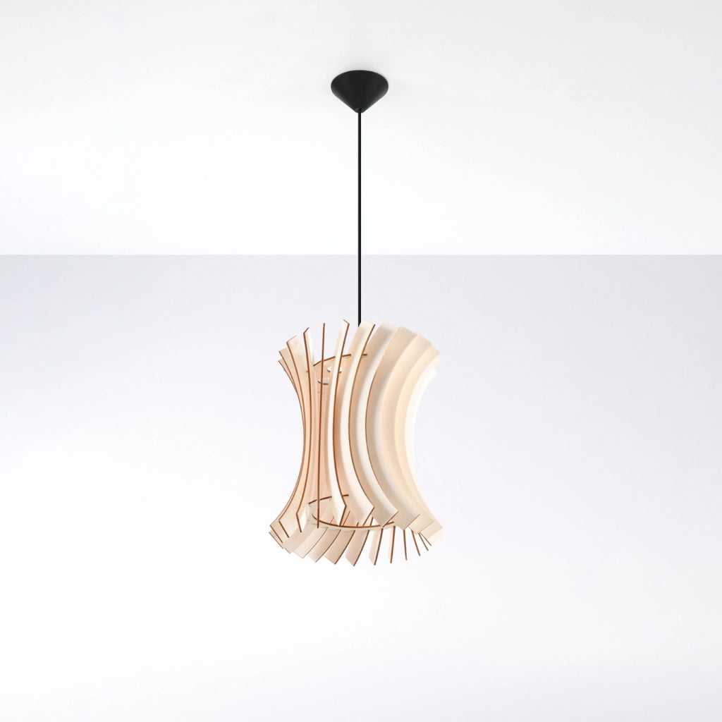 Lampada sospensione Natali Pure Lume legno nero E27