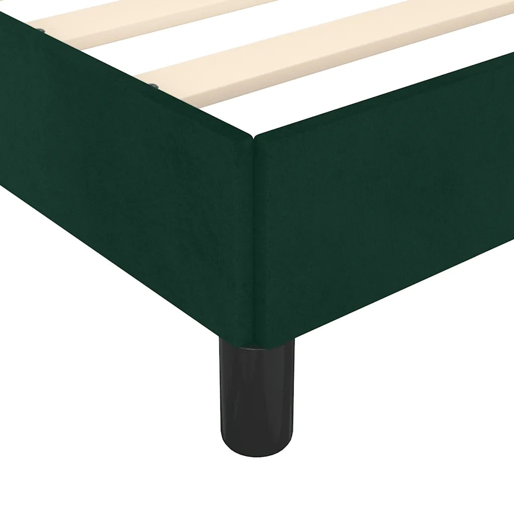 Giroletto senza Materasso-Struttura Letto Verde Scuro 200x200 cm in Velluto 500441