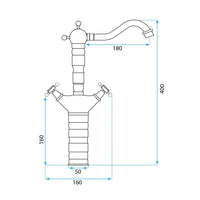 Rubinetto Da Cucina / Da Bagno Rea Rustico Antique Gold