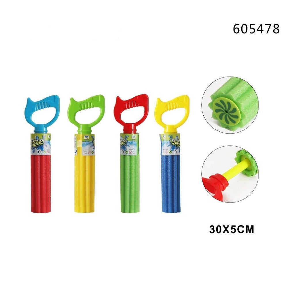 Trade Shop - Pistola Acqua 30x5cm Tubo Bambini Schiuma Gioco Giardino Piscina Spiaggia 605478 -