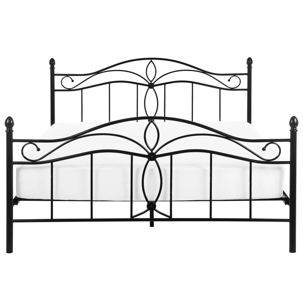 Letto Nero King Size Metallo Vintage letto grande camera da letto