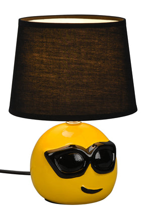 Lampada da Tavolo da Interno Attacco E14 in Ceramica Nero