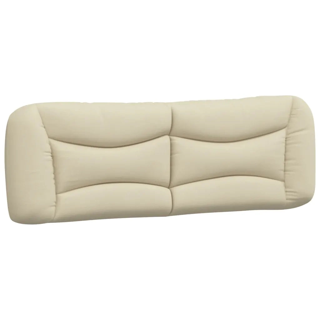 Letto con Materasso Crema 160x200 cm in Tessuto