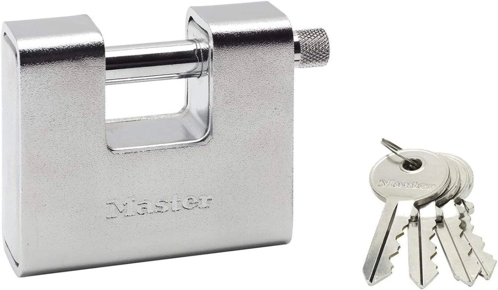 Master Lock 680EURD Lucchetto Blindato in Zinco con Archetto in Acciaio Temprato 80 mm 4 Chiavi colore Grigio