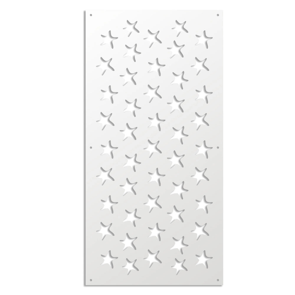 STARFISH - Pannello in PVC traforato - Parasole Colore: bianco, Misura: 73x148 cm