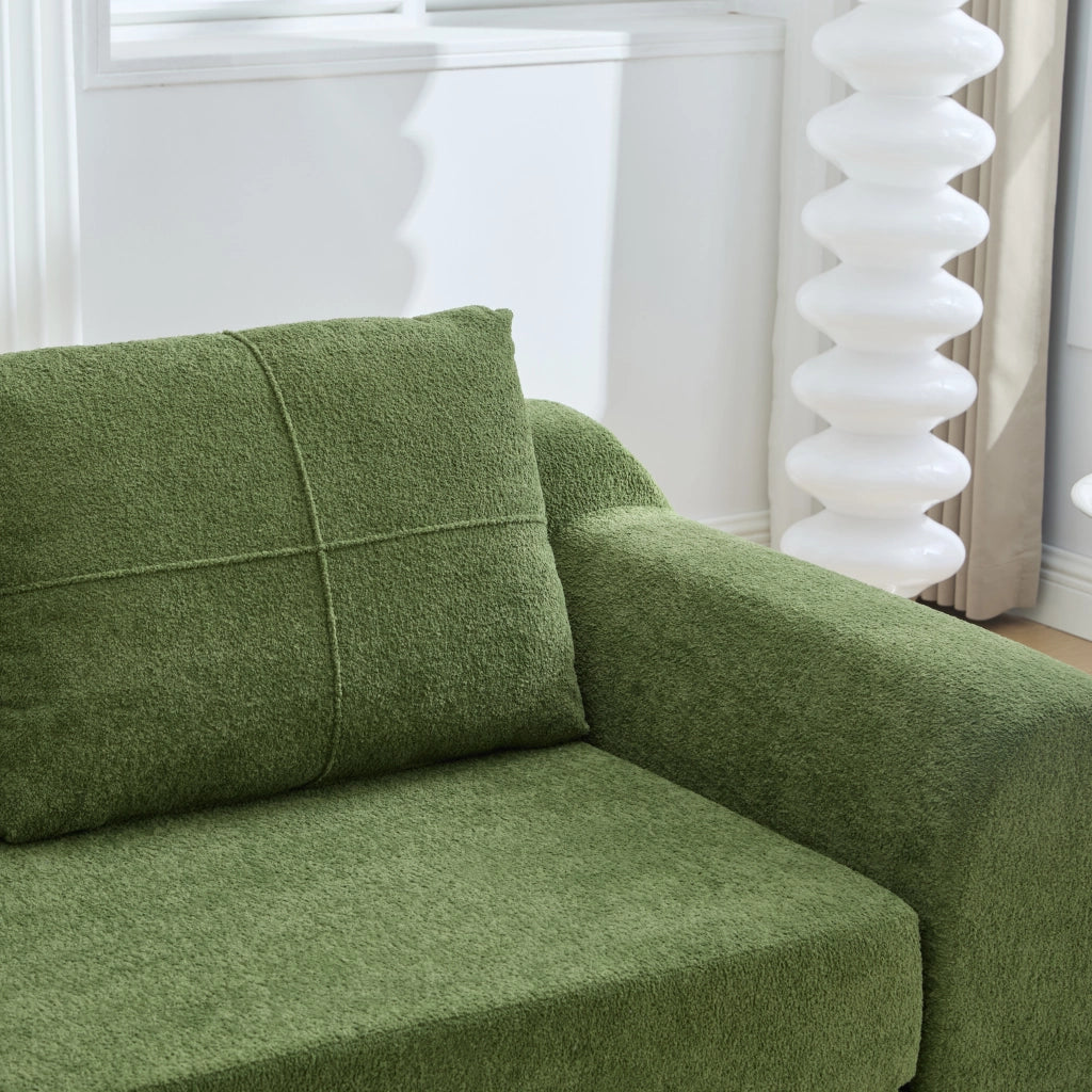 DIVANO LETTO 2 in 1 pieghevole da pavimento 179x95x79 cm tessuto verde