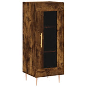 Credenza | Madia | Buffet da pranzo | Armadio da pranzo Rovere Fumo 34,5x34x90 cm in Legno Multistrato