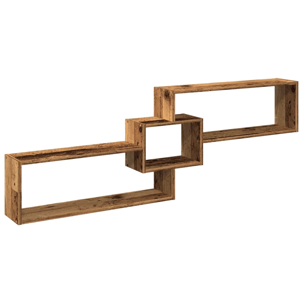 Mobile a Parete 158x18x53 cm Legno Antico in Legno Multistrato