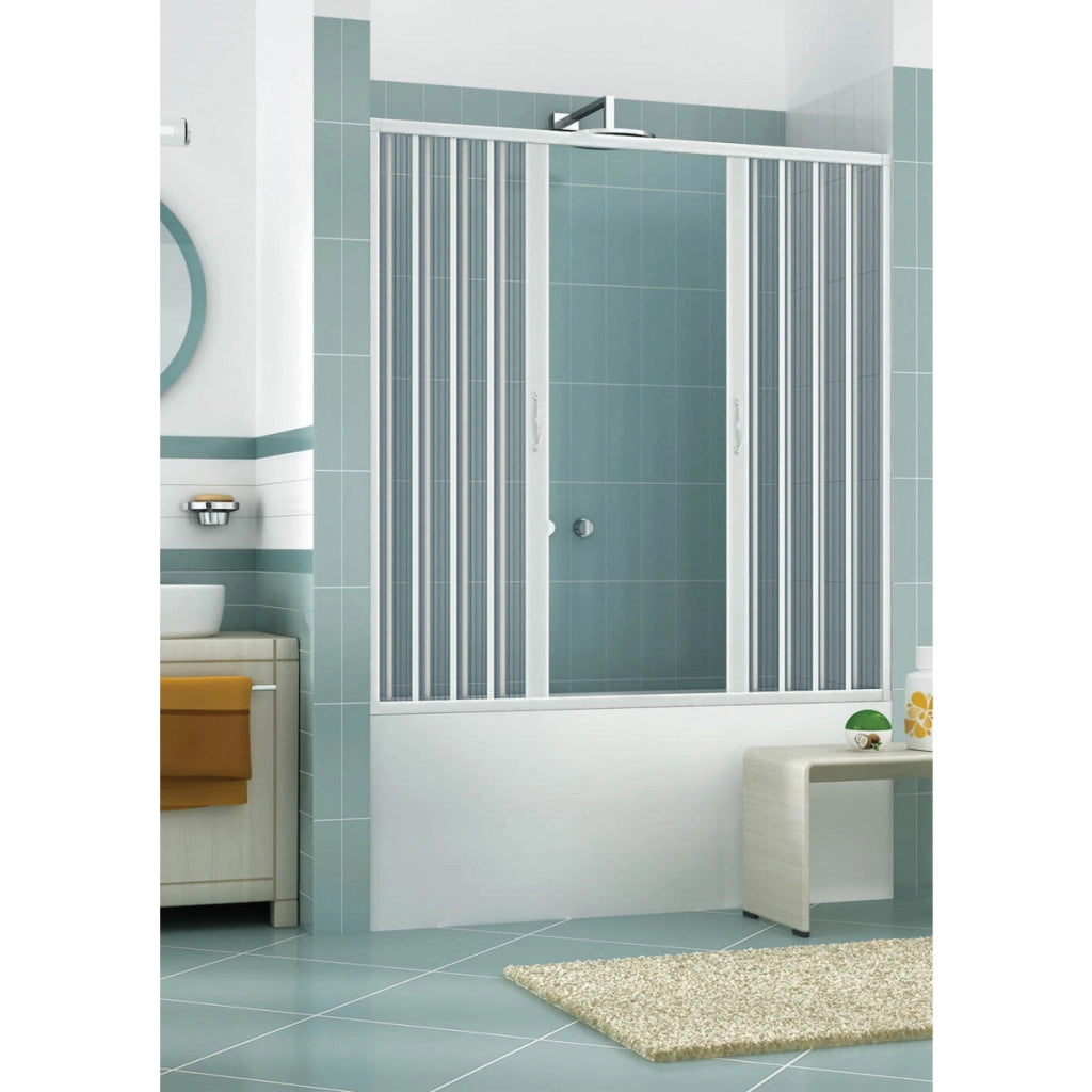 Sopravasca 150 cm 2 Ante a Soffietto in PVC H150 Caldoni Stjerne Bianco