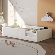 Letto Imbottito con Sponda e Stazione di Ricarica ¨C MINIMAL ¨C Bianco 90x200
