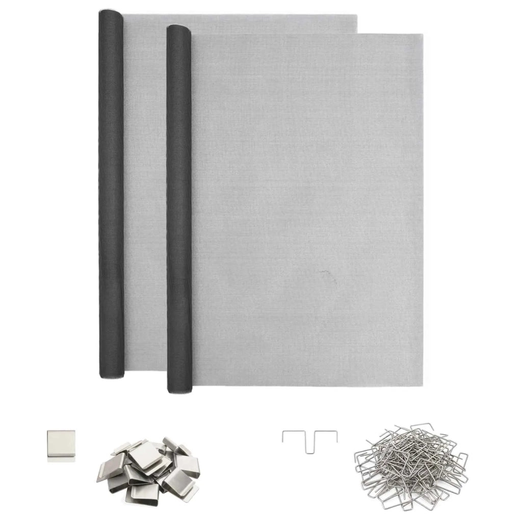 Copertura per pozzetto di luce con clip 2 pz 70 x 190 cm Grigio 42045637