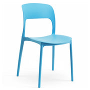 Sedia In Polipropilene Marte Ergonomica Arredo di Design Esterno e Interno da Giardino Impilabile Sedie  Azzurro/1 Sedia