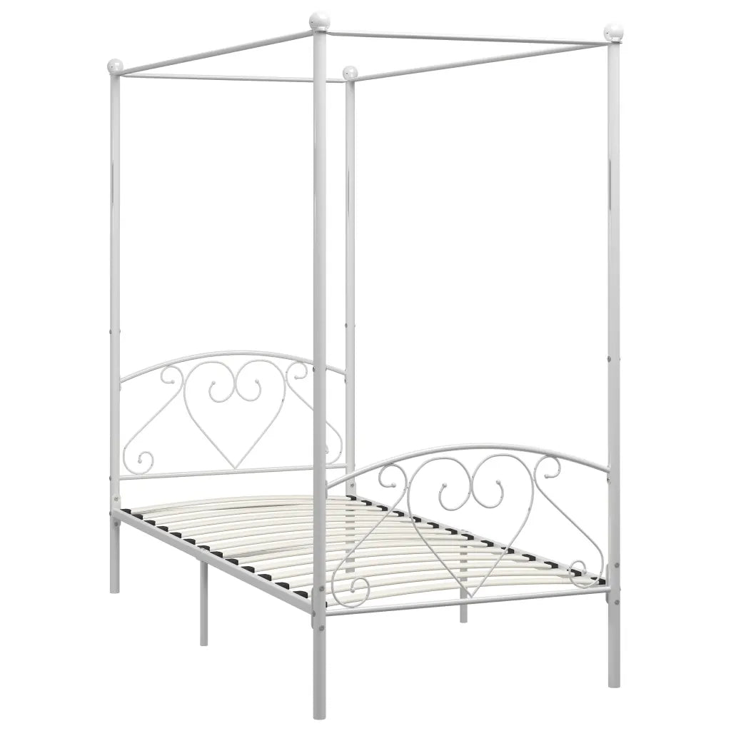 Giroletto Baldacchino senza Materasso Bianco Metallo 90x200 cm 284426