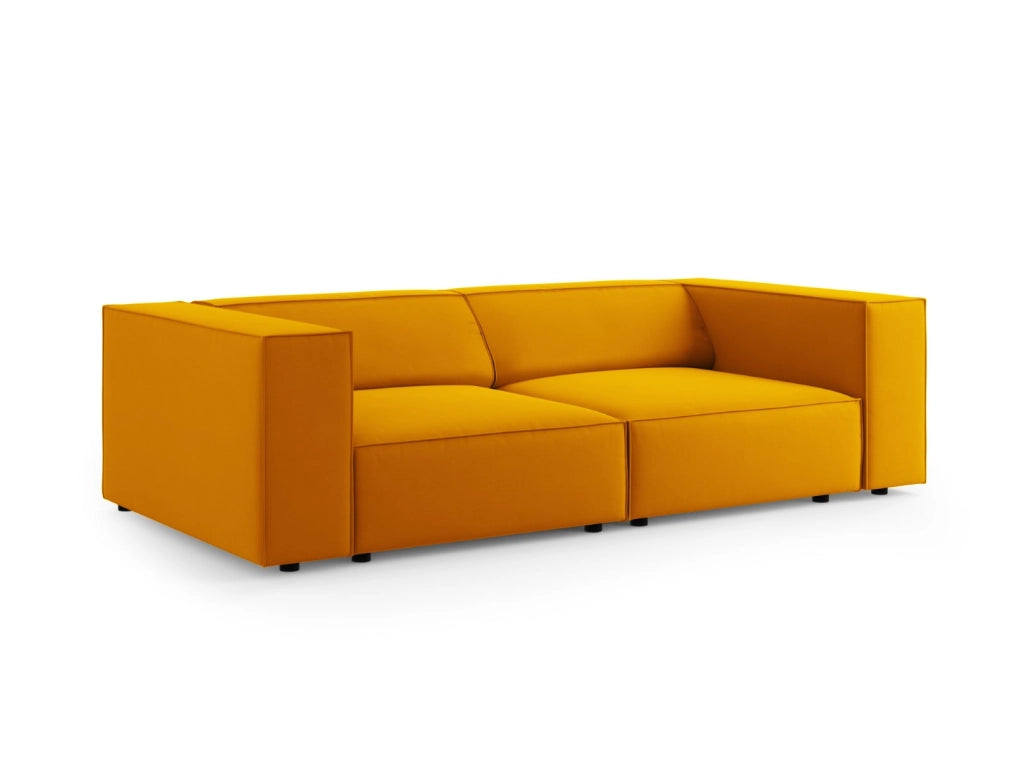 Cosmopolitan Design - Divano "Arendal" 3 posti in velluto giallo 