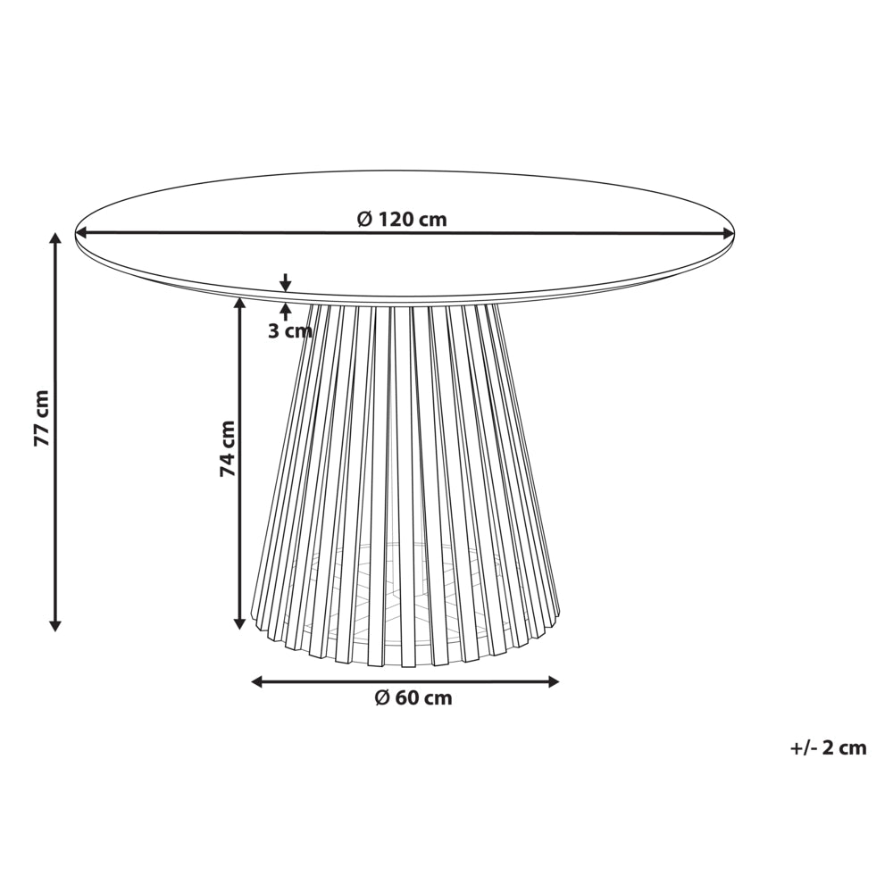 Tavolo da pranzo rotondo moderno per 4 persone 120 cm in legno d'acacia nero stile moderno contemporaneo sala da pranzo