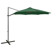 Ombrellone a Sbalzo con Palo e Luci a LED Verde 300 cm cod mxl 9886