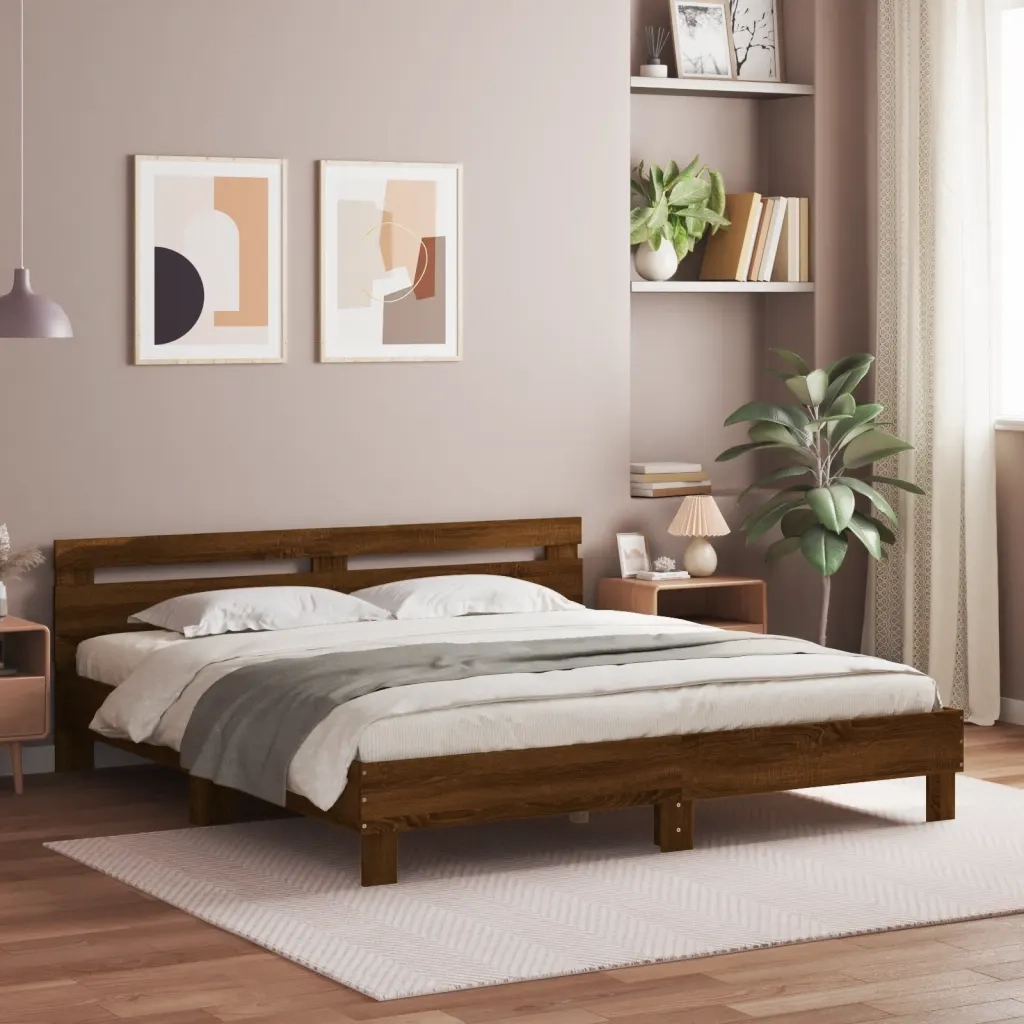 Giroletto Testiera Rovere Marrone 200x200 cm Legno Multistratocod mxl 85950