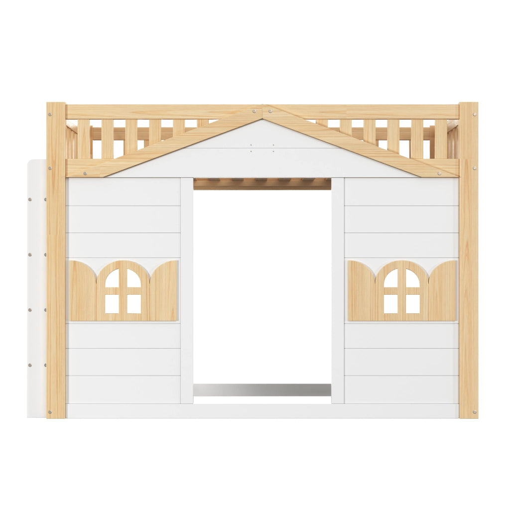 letto a castello in pino bianco 95.5 x 211 cm