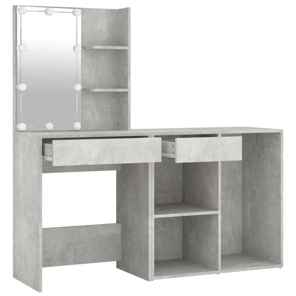 Toletta LED con mobiletto 60 x 40 x 140 cm legno ingegnerizzato grigio 02_0006349