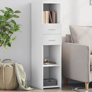Credenza Bianca 30x42,5x124 cm in Legno Multistrato 846152