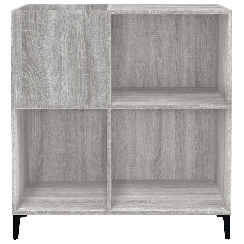 Mobile Porta Dischi Grigio Sonoma 84,5x38x89 Legno Multistrato 832003
