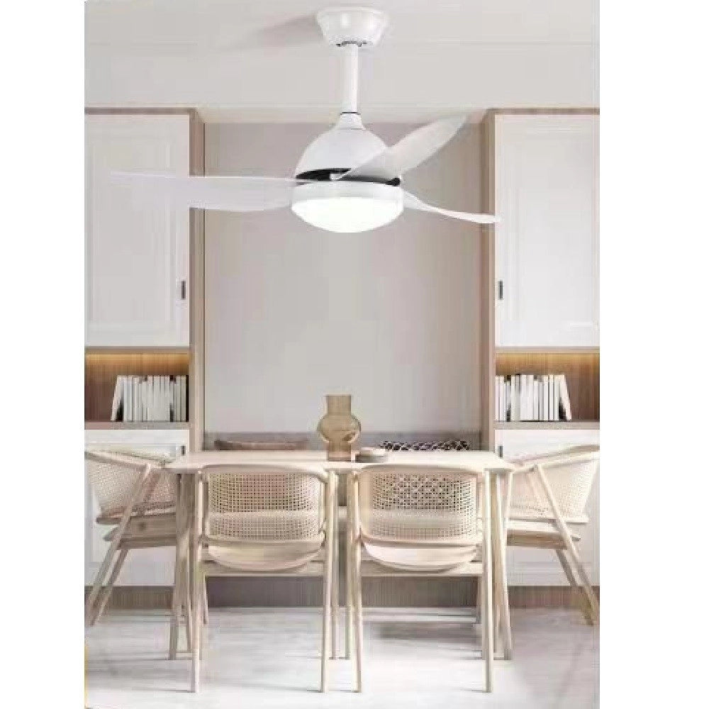 Trade Shop - Lampadario Ventilatore Soffitto Plafoniera Moderna Led 3 Pale Dimmerabile 60001 -