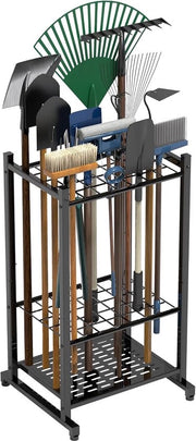 Organizzatore di attrezzi – Righello per 35 strumenti – Supporto per attrezzi in acciaio per garage e deposito – Nero