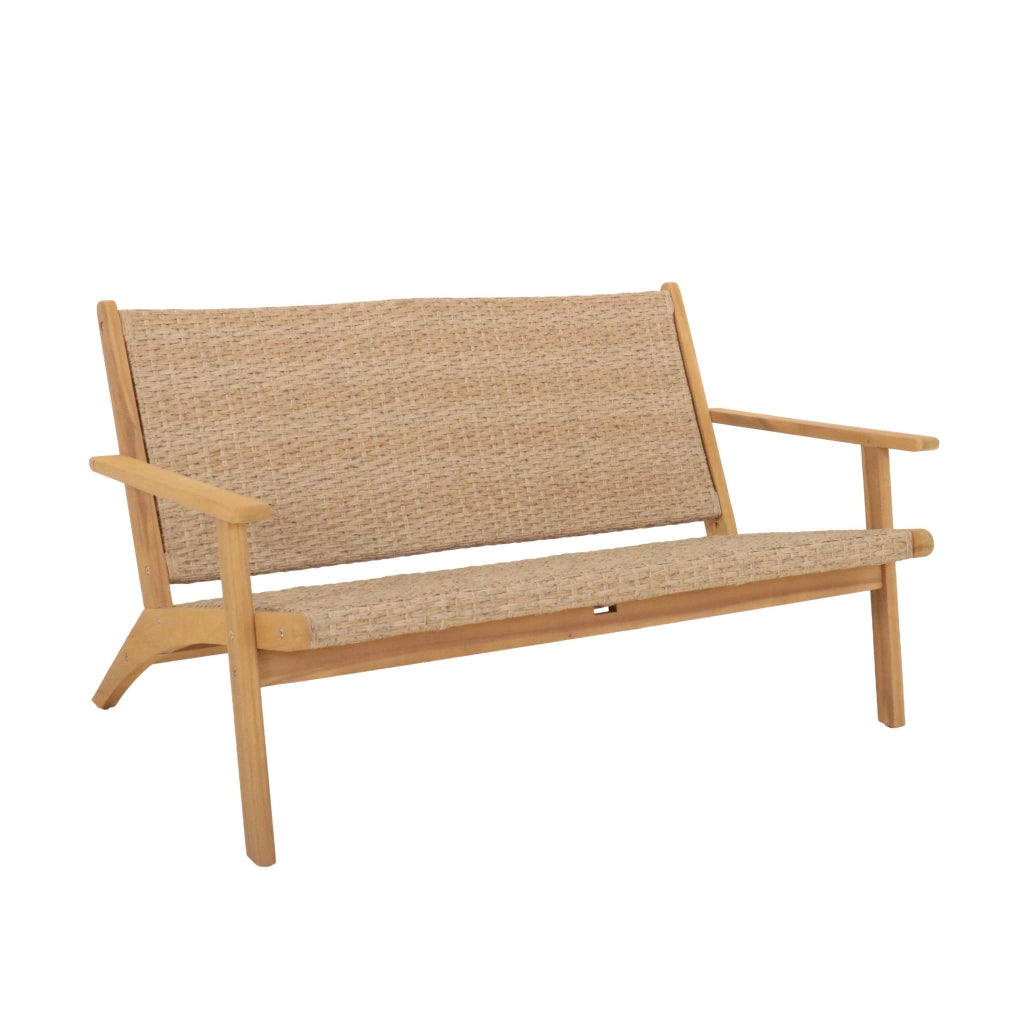 Panca da giardino in legno di acacia, 2 posti, teak