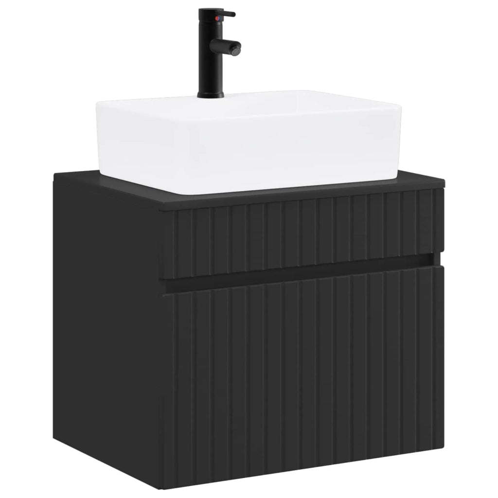 Set di mobili per il bagno Nero Legno ingegnerizzato 3404291