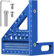 Squadratura di Velocità 225-90° - Lega di Alluminio - Combinazione Quadrata per Falegnami - 11 Fori di Foratura - Multifunzionale