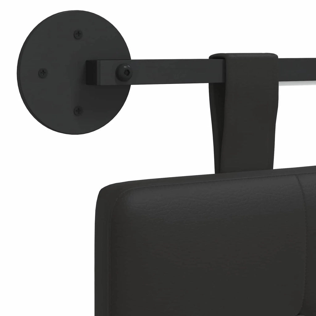 Testiera sospesa Con luce LED Nero Similpelle