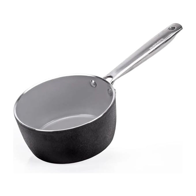 Moneta 0005390516 Armonia Casseruola Antiaderente Senza PTFE PFAS PFOA Nichel Alluminio per Induzione 16 cm colore Nero Grigio