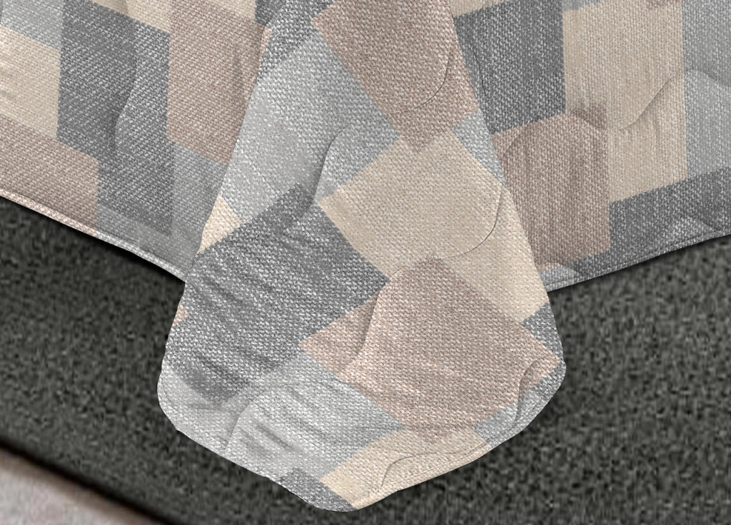 Trapunta Piumone Letto Invernale Imbottita 300gr Scaldanotti Islanda - 1 Piazza - Grigio