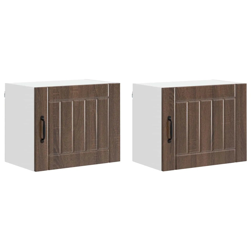 Mobile da cucina 2 pz-Set di 2 Armadio da cucina Rovere Marrone 50 x 31 x 40 cm 913195